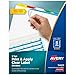 Avery Index Maker Clear Label Dividers, Easy Apply Label Strip, 5-Tab, Multi-Color, 25 Sets (11423)