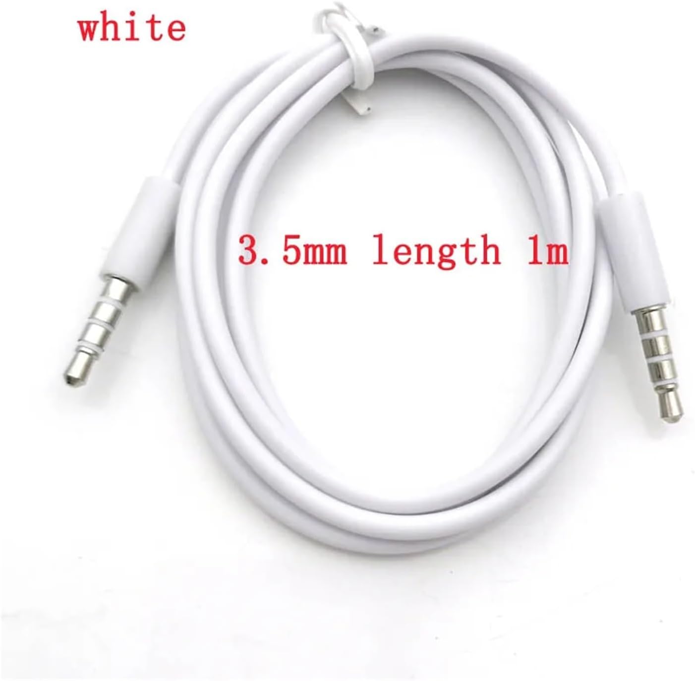 Male to Male 3.5mm Audio Auxiliary Cable 1m 35 Jack to 3.5mm(White 2m)