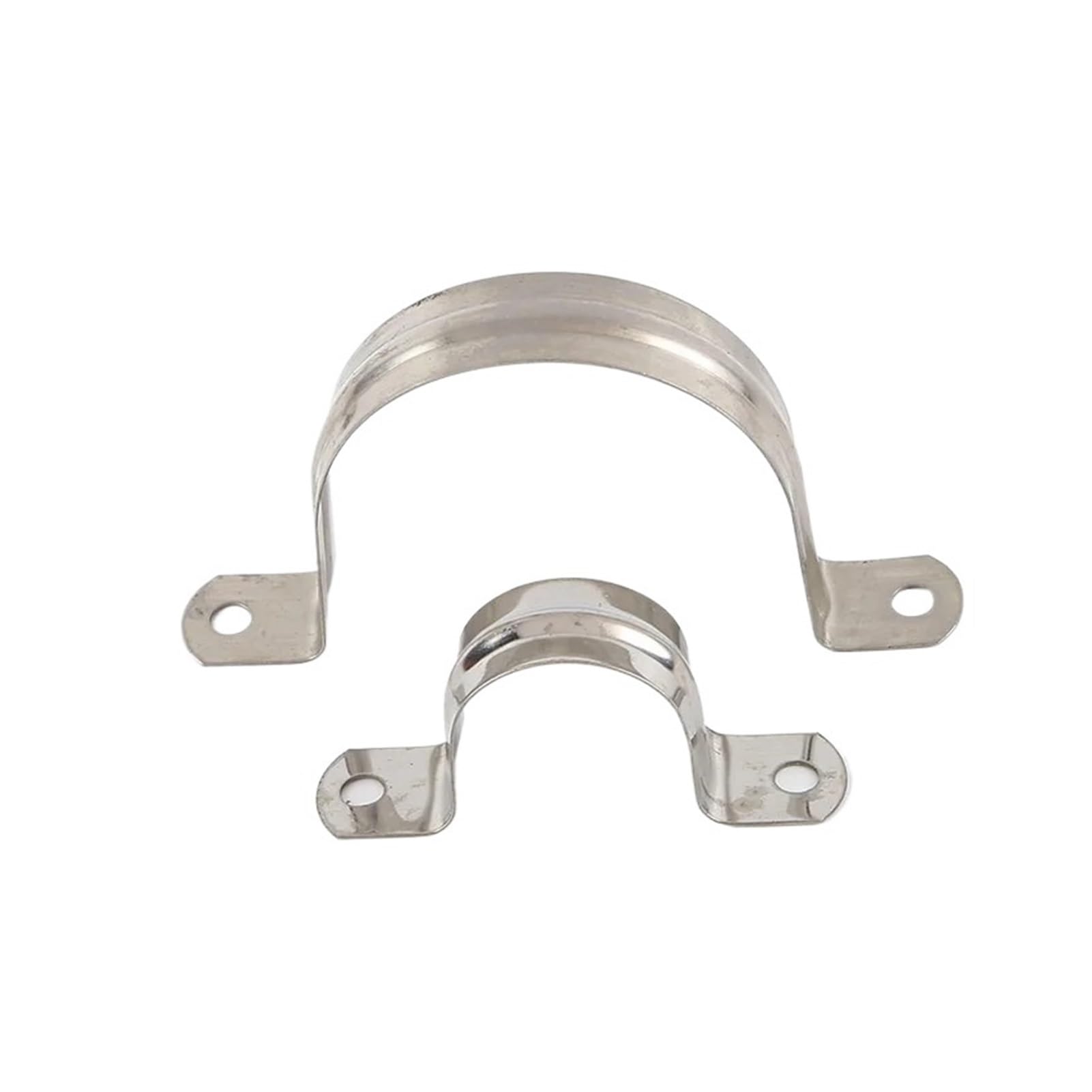 Dwammebrs 1Pc 304 Stainless Steel Pipe Clamps U-Clip Water Fixing Cable Wire Horseback Saddle Clamp Throat Hoop Bracket Thickened(M45)