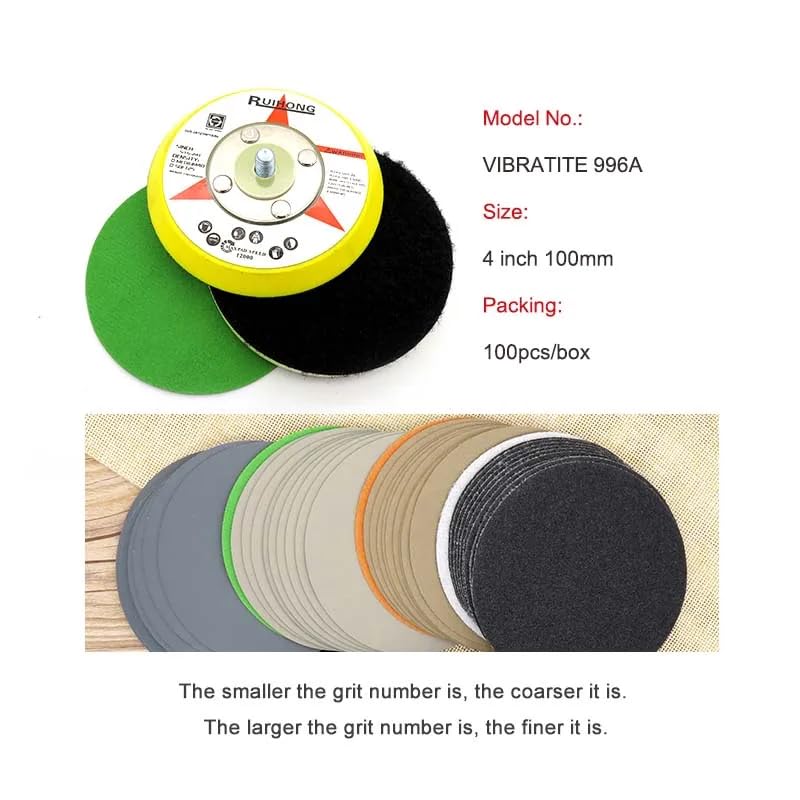 4Inch 100MM Wet and Dry Sandpaper 50Pcs Hook Loop Silicon Carbide 60-10000 Grits for DA Sanding Pad Polishing and Grinding,3000
