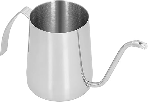 Hervidor de cuello de cisne, 11.8 fl oz para verter sobre la tetera de cuello de cisne, cafetera de acero inoxidable, tetera de cuello de ganso,