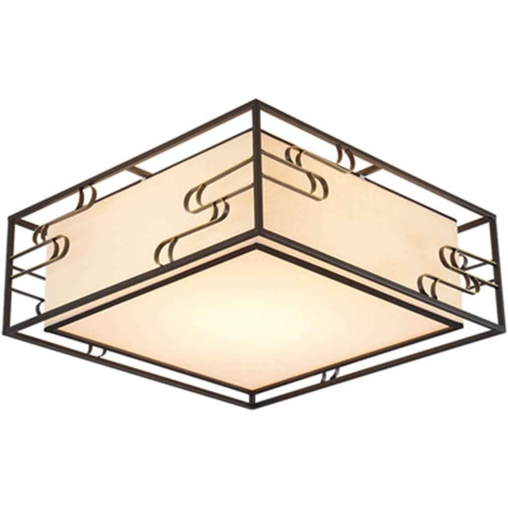 HynJGih Square and Round New Chinese Bedroom Lamp Tatami Master Bedroom Second Bedroom Small Bedroom Room Ceiling Lamp Simple Modern(60CM)