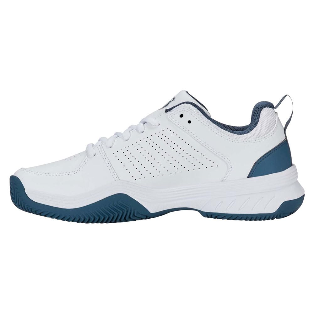K-Swiss Court Express 2 - Tenis para Hombre, Blanco/Negro/Rojo Marte