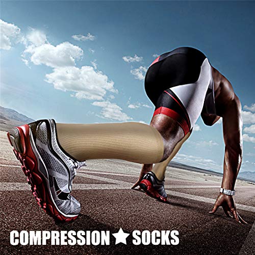 Image of Copper Compression Socks (3 Pairs), 15-20 mmhg is BEST Athletic & Medical for Men & Women, Running, Flight, Travel, Nurses - Boost Performance, Blood Circulation & Recovery