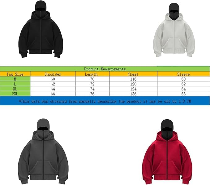 Balaclava Zip Hoodie Men Hoodie Balaclava Men Half Zip Pullover Men Hoodie Spring Hoodie for Men Windproof Streetwear2