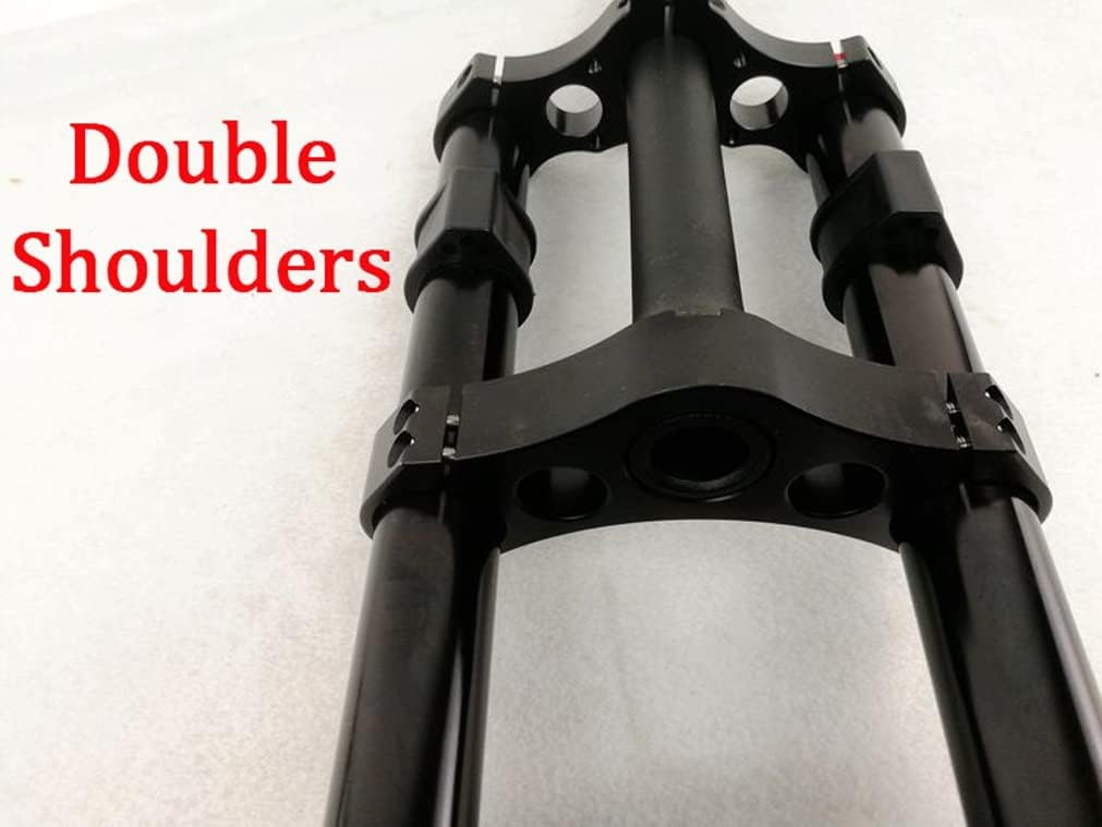 DH Bike Fork 26 27.5 29 Inch Downhill Mountain Bike Suspension Fork Double Shoulder 28.6mm Straight Air Fork Thru Axle 15x100mm Travel 160mm Rebound Adjustable(Red,29inch)