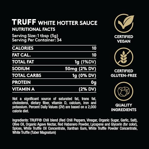 Image of TRUFF Hot Sauce with White Truffle and Jalapeno, More Heat and Agave Nectar, 6 oz (Pack of 3)