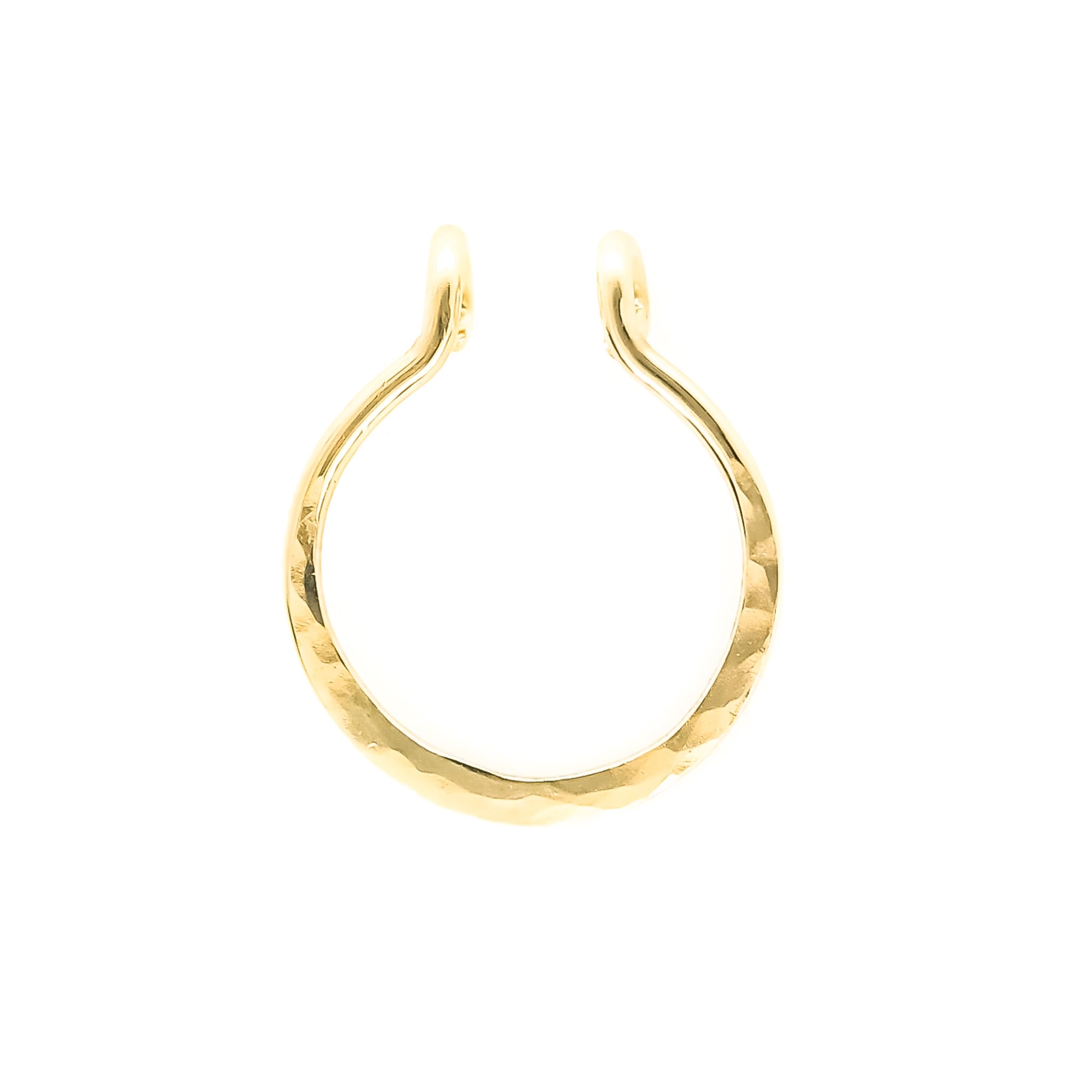 Gefälschter Septumring Fake Septum Ring Piercing für nicht gepiercte Nase handgemachter Schmuck (8 mm, Silber)