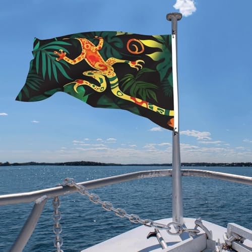 Drapeau extérieur résistant aux intempéries feuilles tropicales 1,2x1,8m - 7