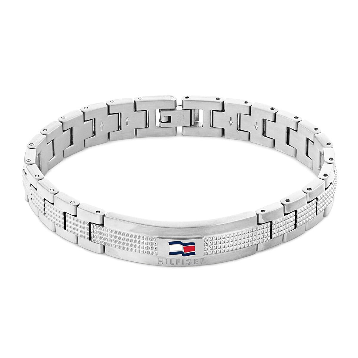 Tommy HilfigerJewelry Men's Link Bracelet in Stainless Steel - Available in Silver or Black