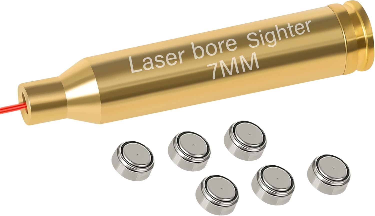 GOTICAL Red Dot 7mm Laser Bore Sighter Boresight Hunting Tool 7 mm Cartridge Bore