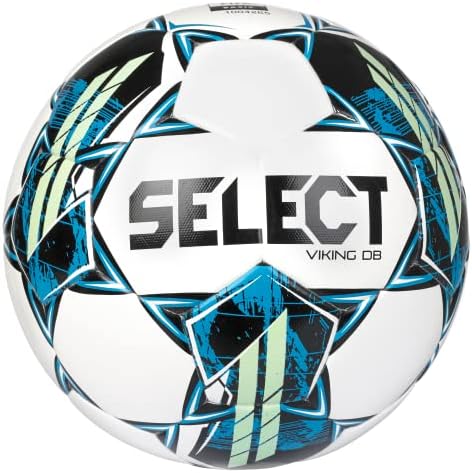 Select Viking DB Soccer Ball, White/Blue/Green V22, Size 5