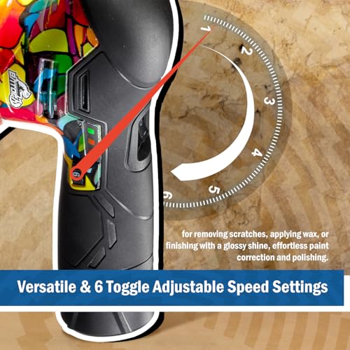 Image of BATOCA 2026 S3 Cordless Car Buffer Polisher, 2x2.0Ah 11.1V Lithium-ion Battery Powered Polisher with 6 Variable Speed, DA Orbital Buffer for Car Detailing, Polishing, Waxing, Camouflage Pattern Style