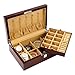 SHGK Boîte Montres Bois 13 Fente Boîte Rangement pour Bijoux Boite Cadeau avec Plateau À Bracelet À Collier Et Coussins Rangement Amovibles