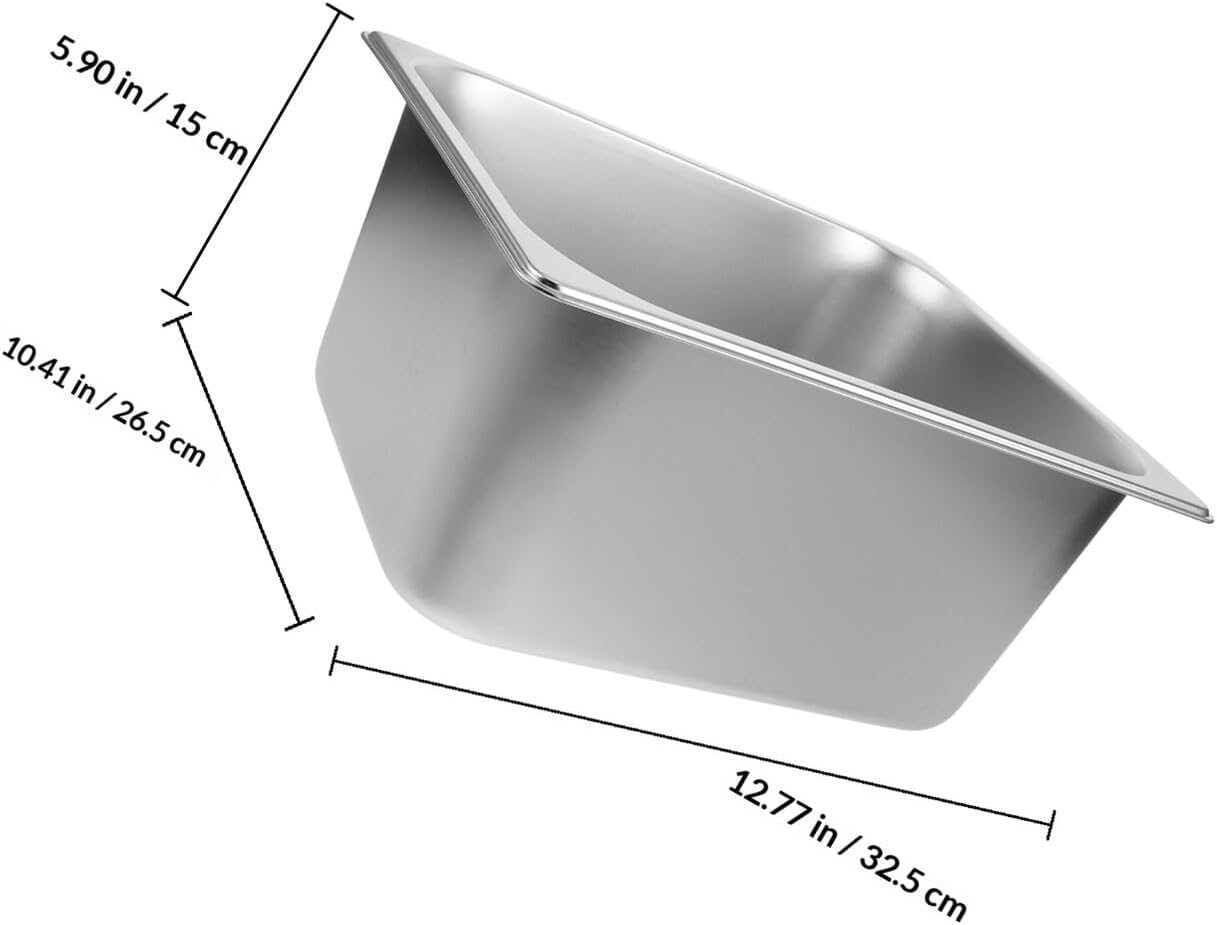 Stainless Steel Rice Storage Container with Lid, 13lb Sealed Cereal Food Storage Bin Moisture-proof Dry Grain Organizer for Kitchen Pantry