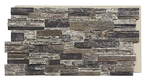 Sedona Faux Stone Panels - Slate Gray - 1-Pack - Each Panel is