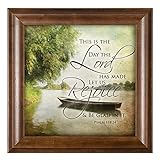 This is the Day That the Lord Has Made Psalm 118:24 12 x 12 Framed Woodgrain Wall Art Plaque