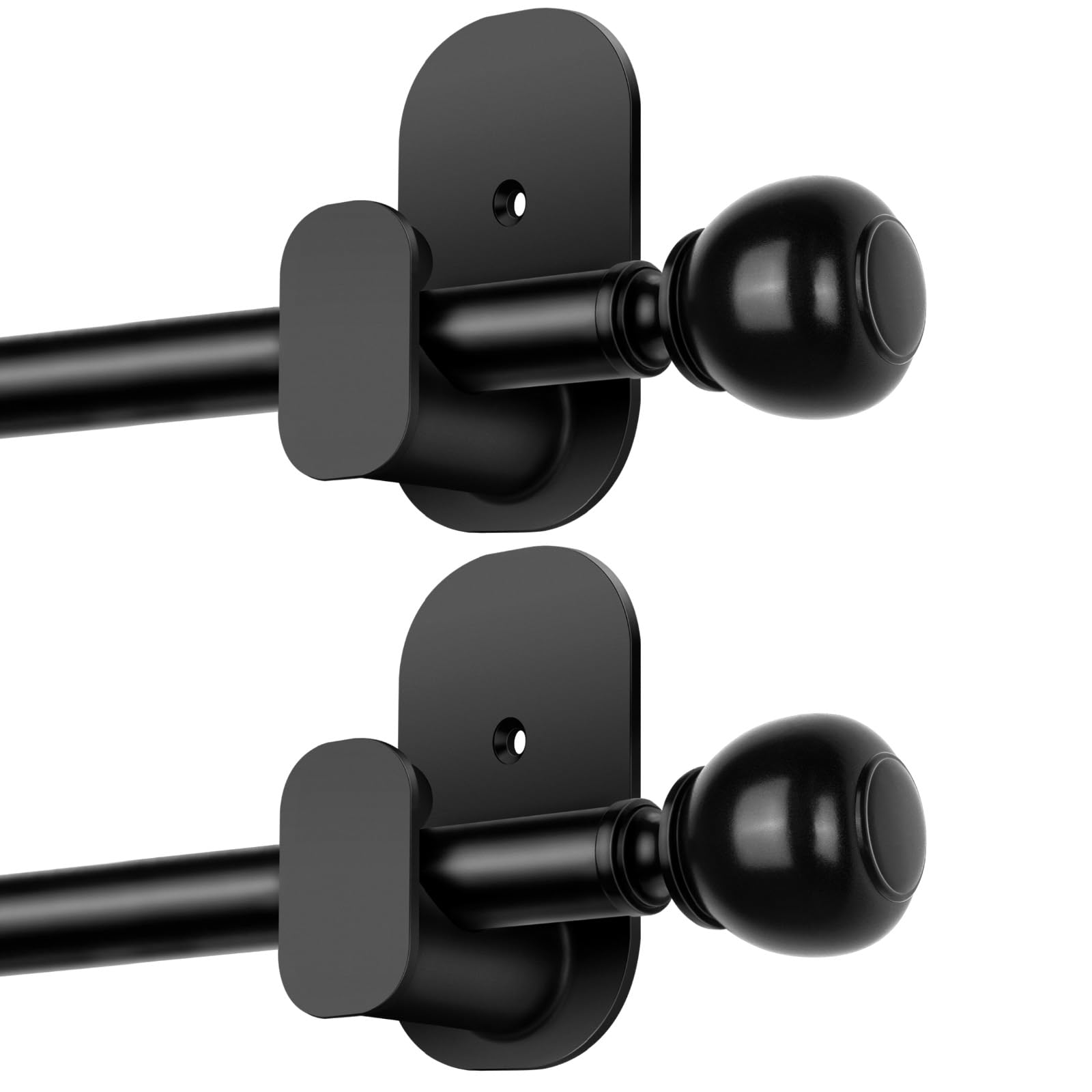 USFOOK 2-Pack Stick-On Curtain Rods