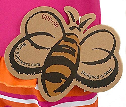 Baby/Toddler Pink UPF 50+ Sun Protection Long Sleeve One Piece Swimsuit with Zipper (18m-2T)