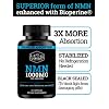 Black Forest NMN 1000mg NAD Support Supplement and Turkesterone 500mg Strength Performance Bundle with BioPerine Enhanced Absorption