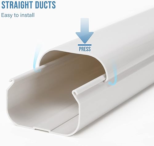 Miniatura 8 de Juego de cubierta de línea marrón de 3 pulgadas de ancho y 9 pies de largo, para aire acondicionado mini dividido, cubierta decorativa de PVC