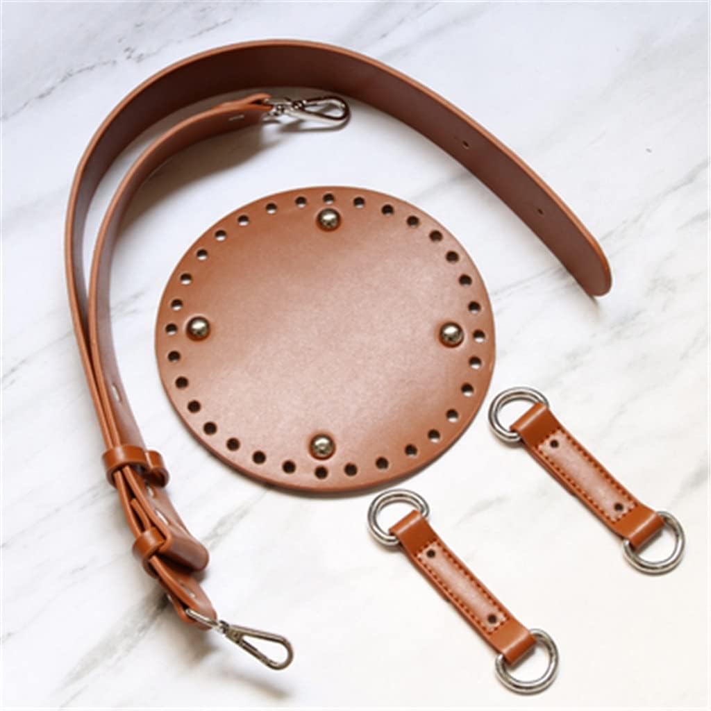 Leather Bag Bottom Wide Shoulder Strap Woven Bag Set Handmade Handbag Accessories for DIY Bag Backpack Woven Bucket Bag (Color : A Size : One Size) (B One Size)
