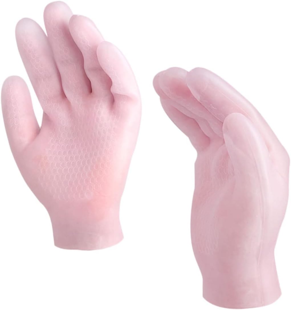 Ipetboom 1Pair Moisturizing Hand Care Gloves Skin Friendly Sebs Treatment for Dry Hands Washable Reusable for Overnight Use with Moisturizing
