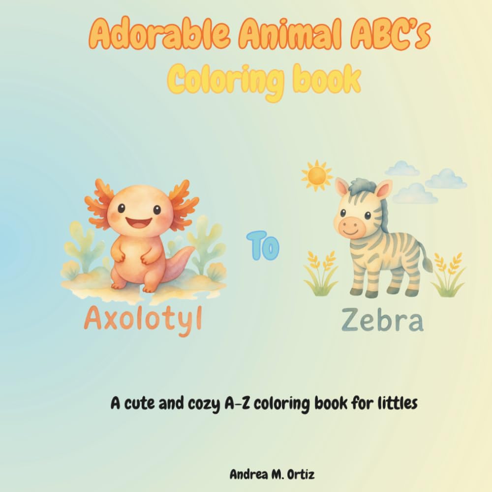 Adorable Animal ABC’s: Coloring book