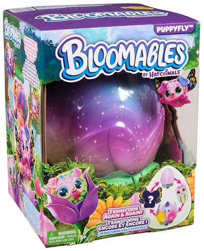 Hatchimals - Bloomables Ma Fleur Magique PuppyFly - Chenille Papillon Double Éclosion À Répéter - Peluches Et Animaux Interactifs - 100 Sons & Réactions - Jouet Enfant 5 Ans Et + - Modèle Aléatoire