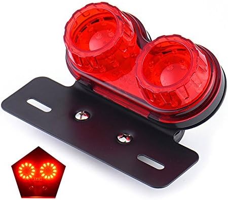 ANKIA 40-LED 40W Motorcycle Tail Light Integrated Running Lamp Brake&Turn Signal Light with License Plate Bracket for Harly Motorcycle Street Bike Cruiser Chopper (Red)