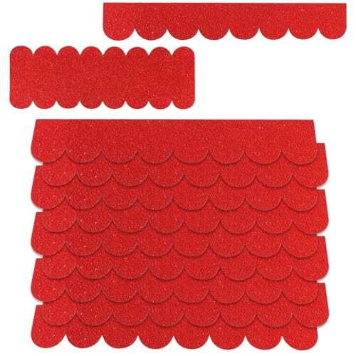 Hengrongshen 32 Stück Mini Dachpappe Schindeln, Dachschindeln für Gartenhaus, Dachpappe Selbstklebend für Nistkasten, Kaninchenstall, Hundehütte, Briefkastendächer (Rot)