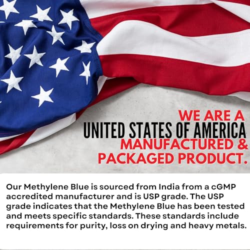 Image of METHYLENE BLUE CO Methylene Blue, Pharmaceutical Grade Ultra Concentration 2% Human Nootropic Supplement - Heavy Metals Tested