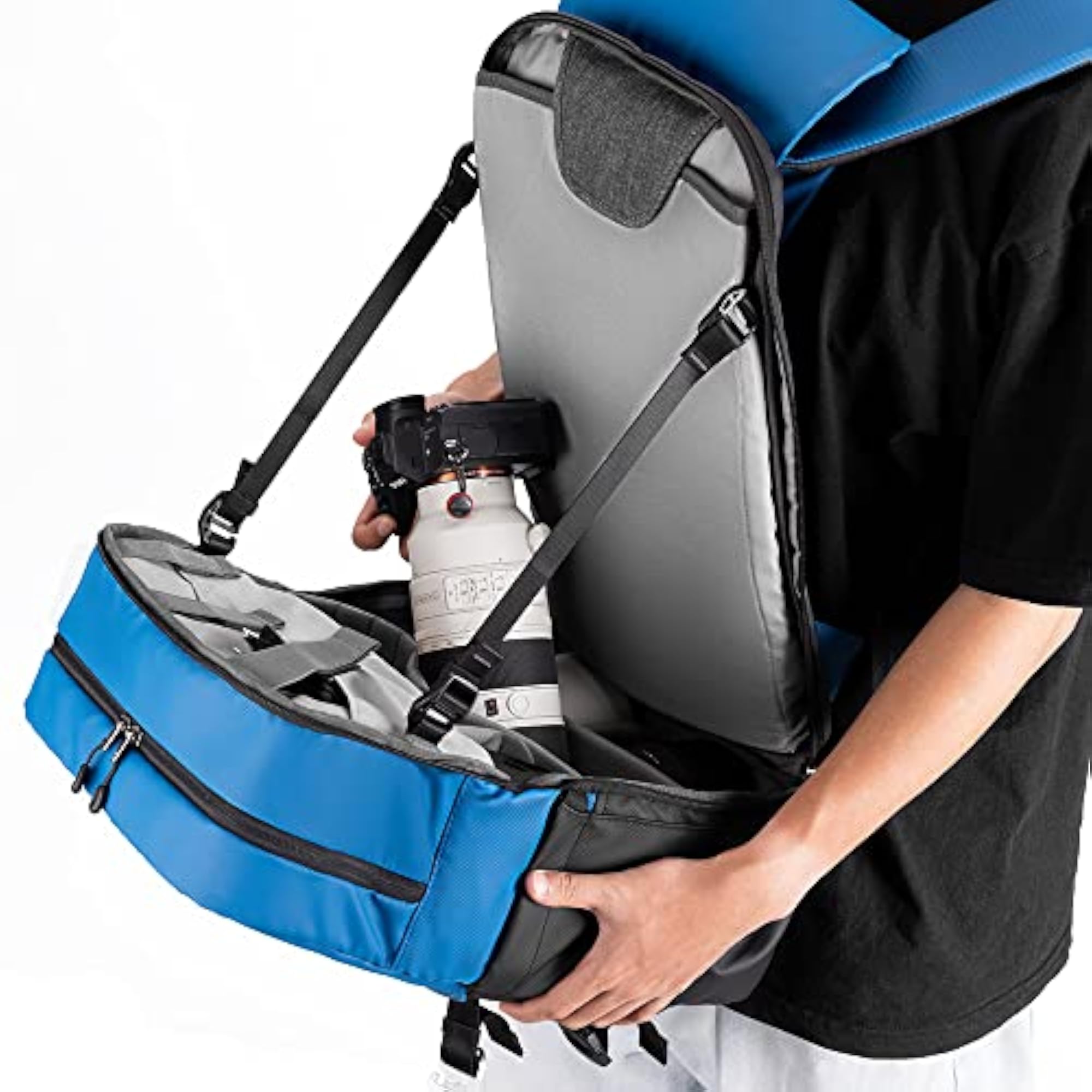Fashion Waterproof Camera Backpack with 15.6 Inch Laptop Compartment