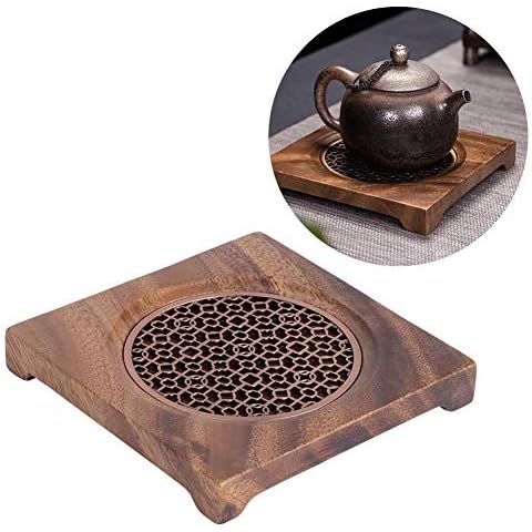 Alfombrilla Tetera Hogar Cuadrada Nogal Innovadora Coaster Aislamiento Térmico Accesorios Té Para Mesa Cocina Almohadillas Calientes Resistentes Al Calor Tetera Cover