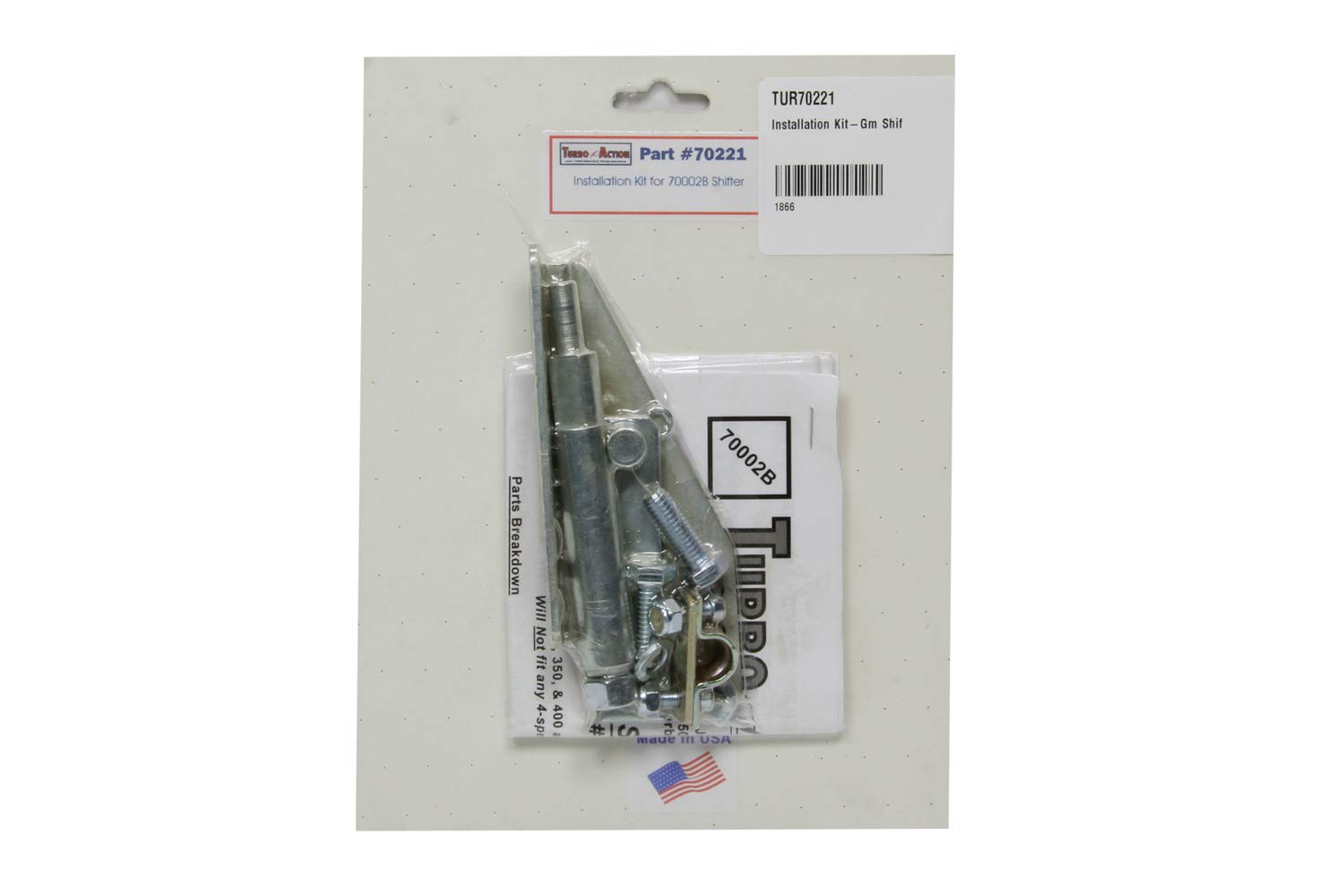 Turbo Action Shifter Installation Kit, Arms/Brackets/Hardware, Steel, Cadmium/Zinc Oxide, Powerglide / TH350 / TH400, Kit