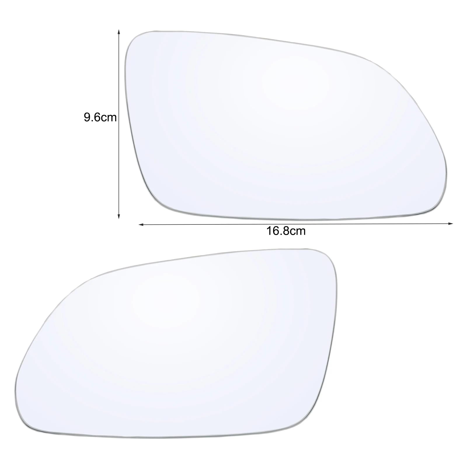 ELNas Cristal Espejo Retrovisor Calefactable para VW Polo Mk4 9N3 Facelift 2005-2009 | Vidrio Lateral Gran Angular | Antivaho y Antideslumbrante | Repuesto Retrovisor,Right