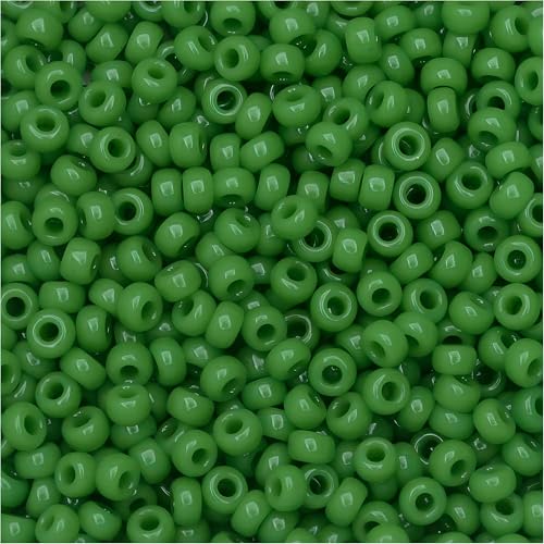 Jade Green Opaque Miyuki Japanese round rocailles glass seed beads 11/0 Approximately 24 gram 5 inch tube