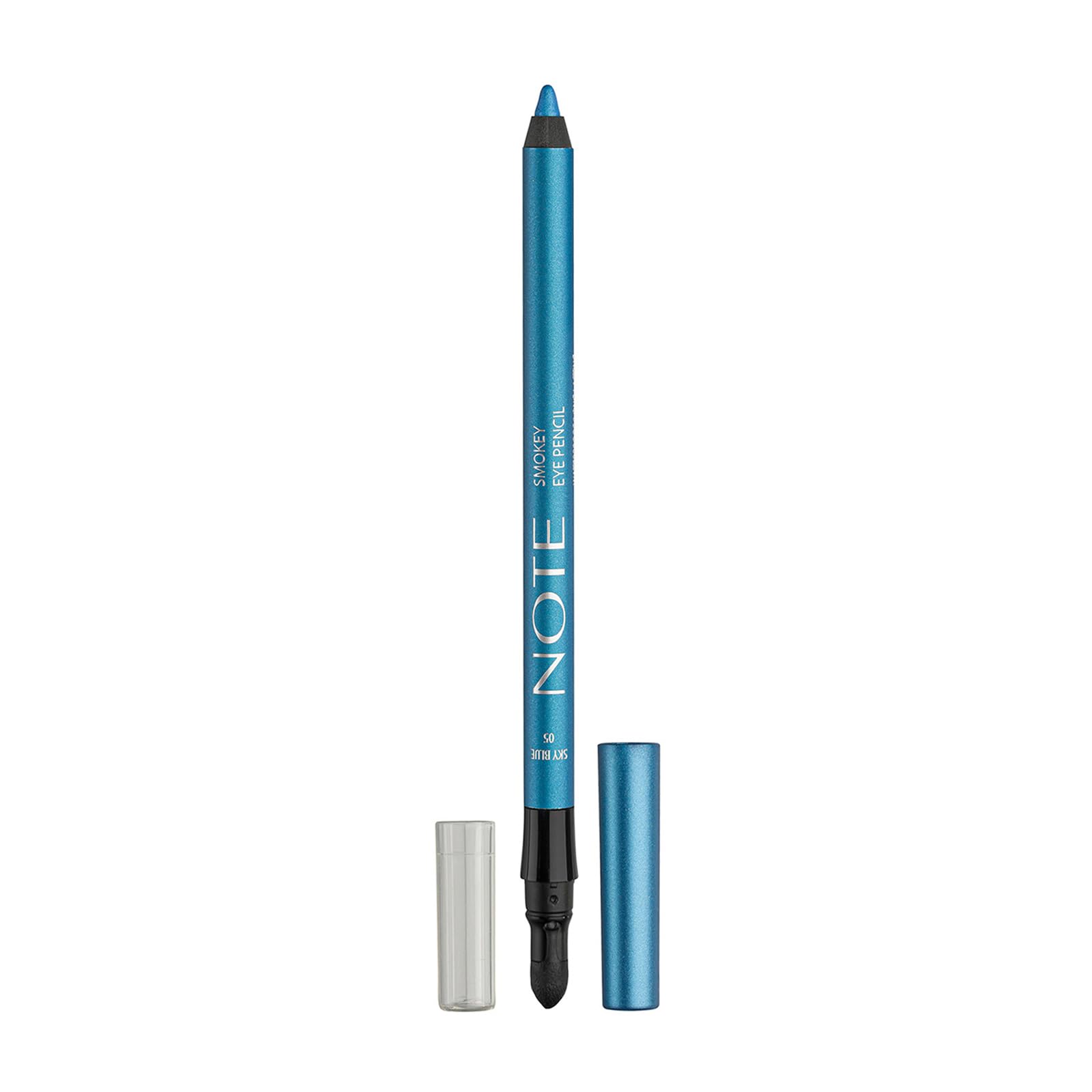 Note Cosmetics Smokey Eye Waterproof Aplikatörlü Göz Kalemi 05 Sky Blue, Gök Mavisi
