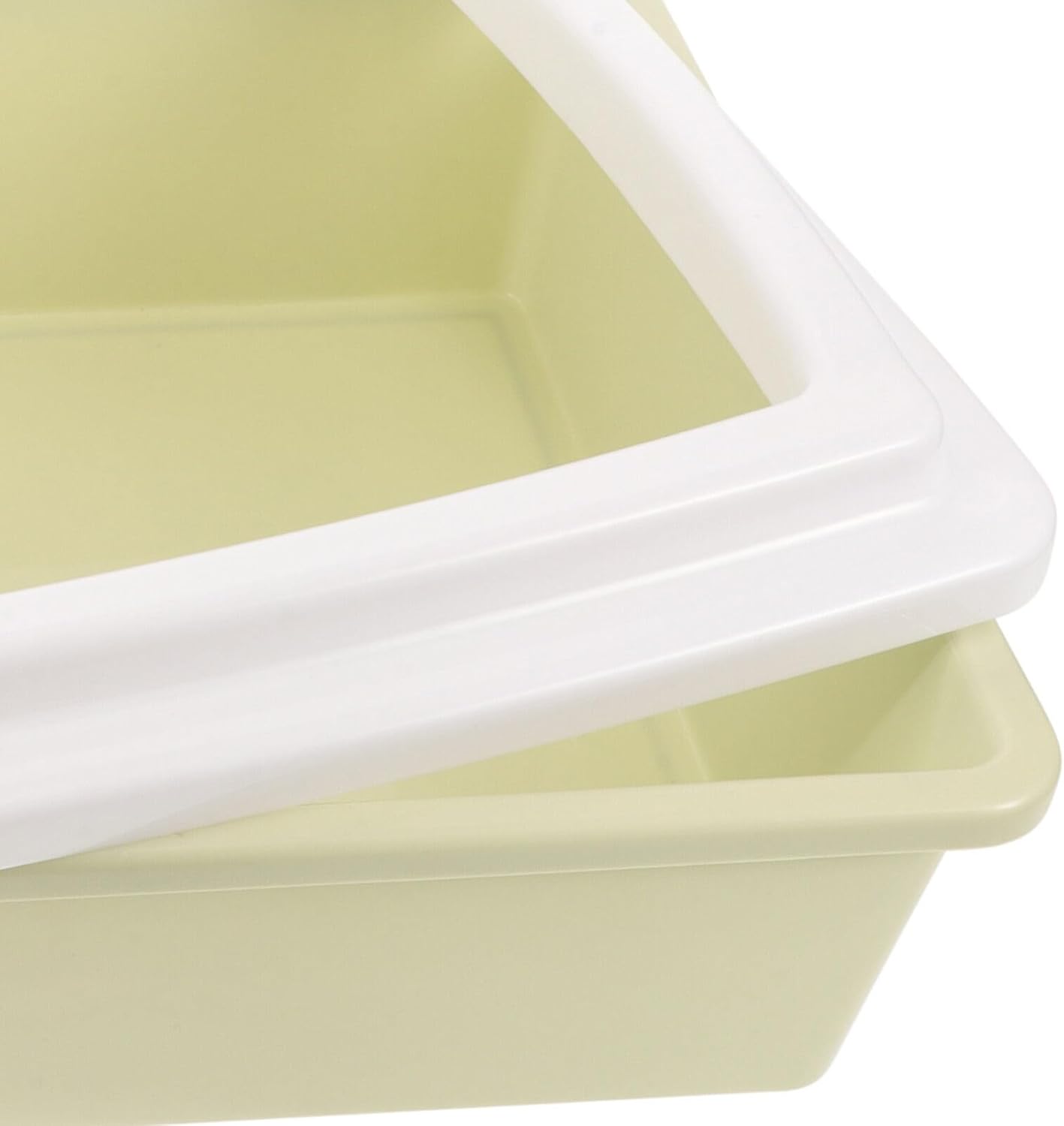 1set Open Style Cat Litter Box High Barrier Removable Scoop Prevents Litter Scatter for Indoor Cats and Kittens Green