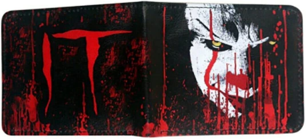 TCB Creations Classic Horror Movie It Clown Themed Bi-Fold Wallet, Multicoloured, osfm, Bifold