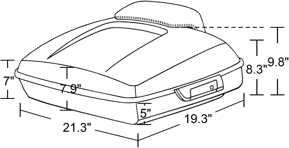 Advanblack Razor Tour Pack dimensions diagram
