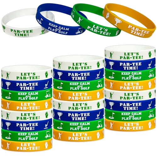 24Pcs Golf Sports Inspirational Rubber Bracelets Golf Birthday Party Favors