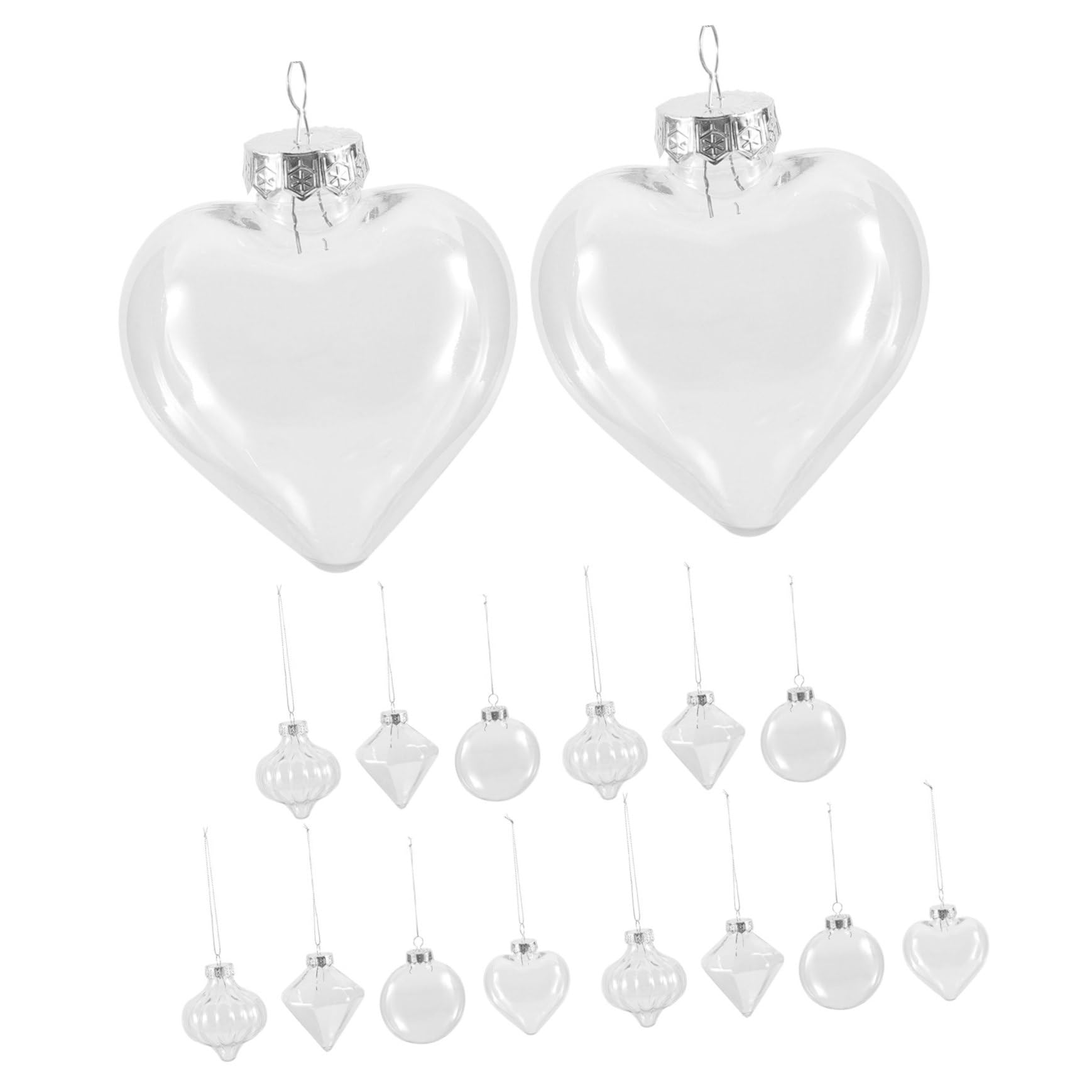 Boules de Noël transparentes en plastique à remplir Cabilock pour décoration de fête