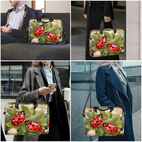 Bolso para portátil 15.6-16 Pulgadas Rojo con diseño floral miniatura 2