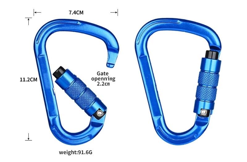 Mosquetón for Exteriores de 25 kN con Conector de Seguridad y Cierre con Resorte.(Screw-5pcs)