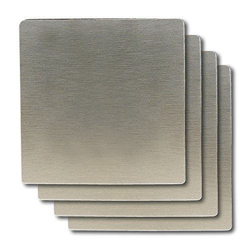 Thirsty Rhino Merendo Stainless Steel Beverage Coaster Square Set of 4