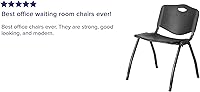 Vista 4 de Flash Furniture HERCULES Series Silla apilable de plástico negro con capacidad de 880 libras
