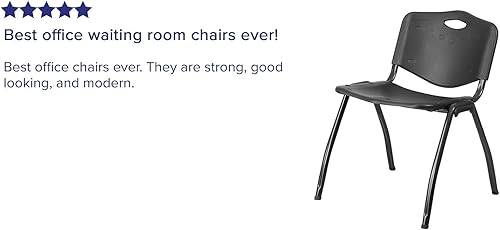 Miniatura 4 de Hercules Series 880kg. Capacidad apilar silla de plástico negro con marco negro