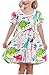 Frogwill Girls Green Dinosaur Tunic Short Sleeve Summer Casual Dress 2-7T