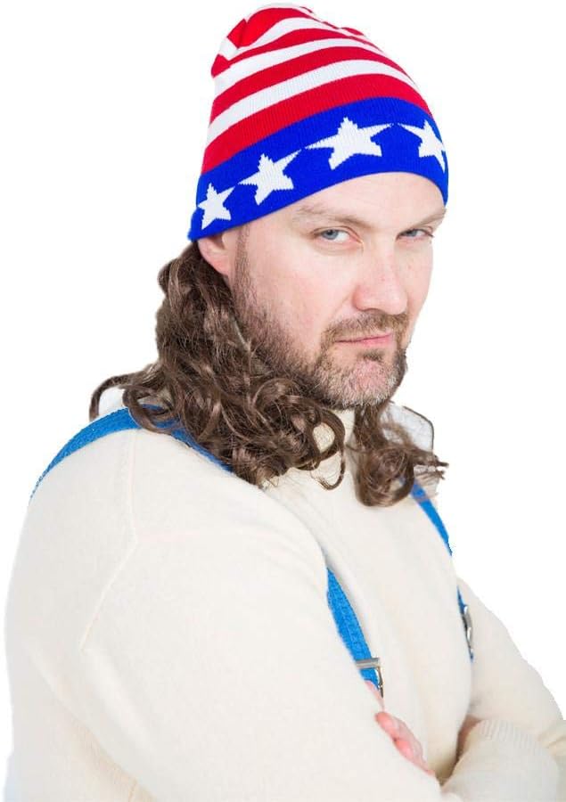 The Iceman Mullet Wig Ski Hat